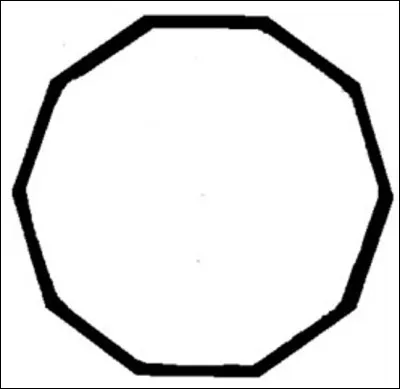 Quelle est cette figure géométrique en D, un polygone à 10 côtés ?