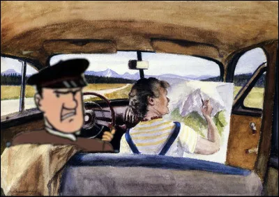 Mais en voiture, le but du jeu est de regarder devant, de préférence !