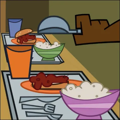 De quel dessin animé vient ce plateau de cantine ?