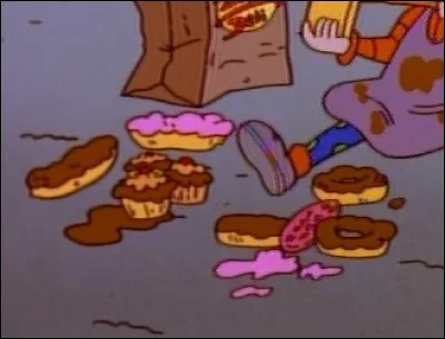 De quel dessin animé viennent ces pâtisserie tombées à terre ?