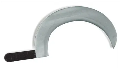 Quel est cet outil en F, utilisé pour moissonner les végétaux ?