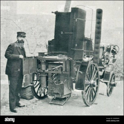 De quand date la première voiture à vapeur ?