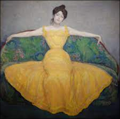 Jaune : Durant quel siècle Max Kurzweil a-t-il peint ce tableau intitulé "Femme en jaune" ?