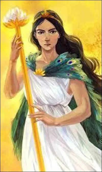 Reine des dieux, protectrice des femmes, déesse du mariage, gardienne de la fécondité du couple et des femmes enceintes elle est la sur de Zeus et la fille de Gaïa. C'est :
