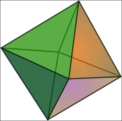 Quelle est cette figure géométrique en O, un polyèdre à 8 faces ?