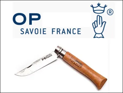 Quel est ce couteau de poche en O, pliable avec un manche en bois, une lame en acier et une bague pour bloquer la lame en position fermée ou ouverte ?