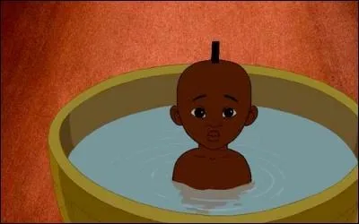 Kirikou prend son bain dans. .
