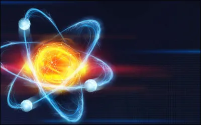 Quelle est cette particule de matière en E de l'atome qui porte une charge de signe négatif ?