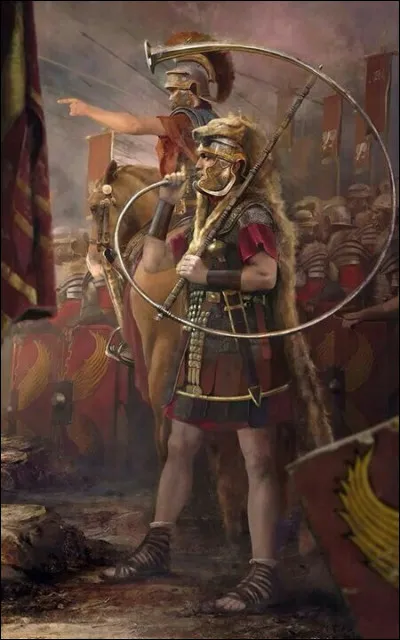 Les sonneries de cet officier subalterne mobilisent les porteurs denseigne que les légionnaires suivent immédiatement. Quel est son grade ?