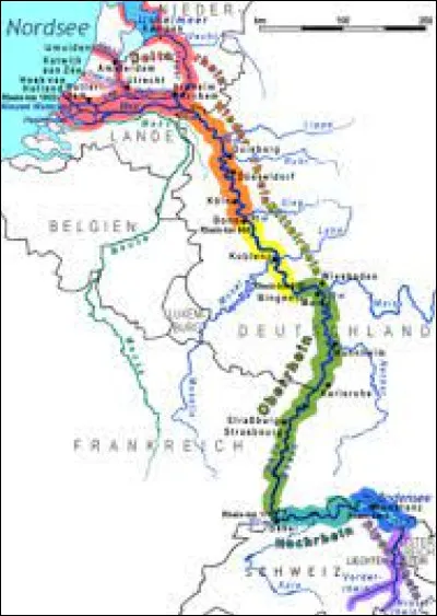 Laquelle de ces villes ne se trouve pas sur le cours du Rhin ?