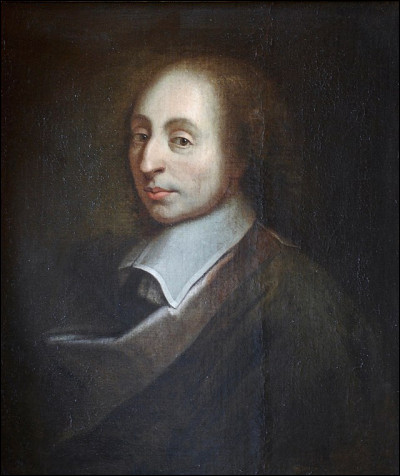 Qui est ce philosophe et mathématicien du XVIIe siècle, inventeur de la machine à calculer et auteur des "Pensées" ?