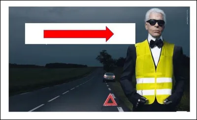 Et souvenez-vous, en 2008, de celui qui était surnommé "Le Kaiser" ; il pose pour une publicité de la sécurité routière en portant un gilet réfléchissant sur son propre costume, en bordure de route avec pour slogan...