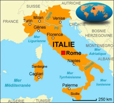 La capitale de l'Italie est...