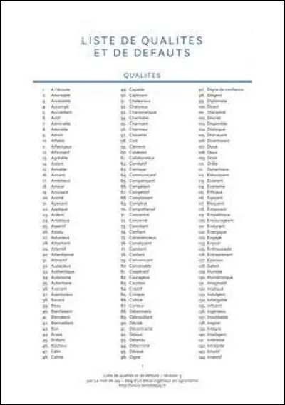 Quel est ton défaut ?