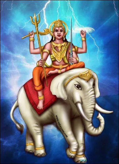 Quelle est cette divinité en I de la mythologie védique de l'Inde, le roi des dieux ?