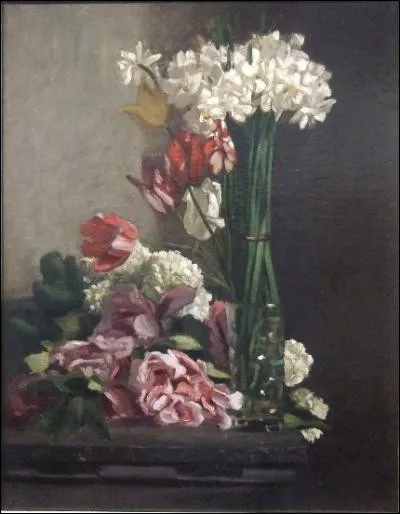 Qui a peint cette toile intitulée "Narcisses dans un vase" ?