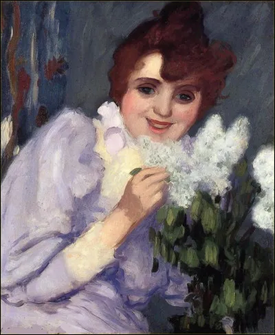 Qui a peint le tableau "Femme avec lilas" ?