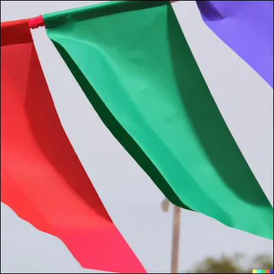 Plusieurs banderoles volent au-dessus de vous, quelle est votre couleur préférée ?