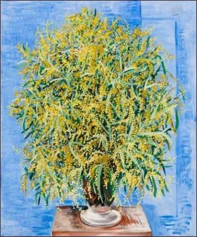 Qui a peint ce "Bouquet de mimosas" ?