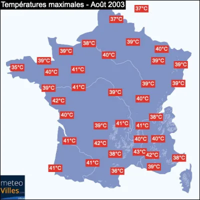 La canicule de 2003, événement climatique d'ampleur exceptionnelle est survenue de juin à août 2003 et a été marquée par de nombreux records de température. Elle a provoqué en France une surmortalité ...
