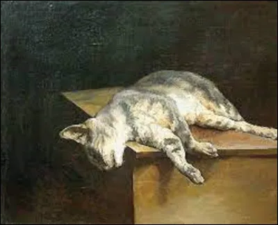 Vers 1820, quel romantique a peint cette toile intitulée ''Le Chat mort'' ?