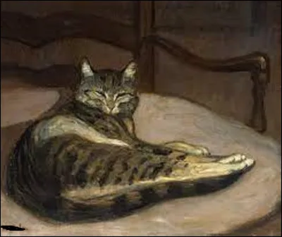 Quel artiste a exécuté, en 1902, ce tableau nommé ''Chat sur un fauteuil'' ?