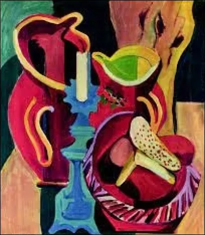 Qui a peint "Nature morte avec cruches et bougie" ?