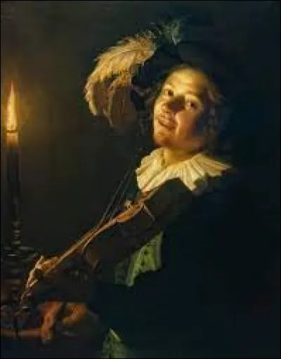 Qui a peint "Violoniste à la lumière des bougies" ?