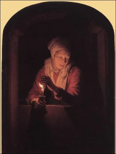 Qui a peint "Vieille femme avec une bougie" ?