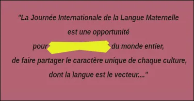 Cette organisation s'investit depuis [...quelle année ?]. Complétez les mots masqués en jaune de sa déclaration solennelle.