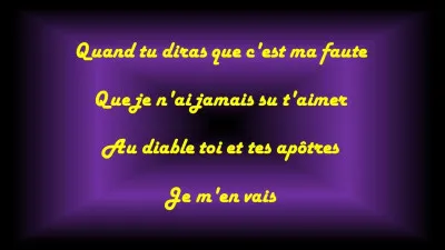 ''Je m'en vais'' : Artiste n°1, artiste n°2 ou artiste n°3 ?