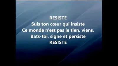 ''Résiste'' : Artiste n°1, artiste n°2 ou artiste n°3 ?