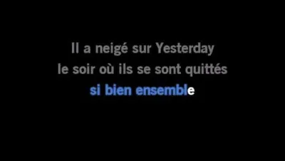 ''Il a neigé sur Yesterday'' : Artiste n°1, artiste n°2 ou artiste n°3 ?