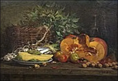 Qui a peint cette huile sur toile intitulée "Nature morte au potiron" ?