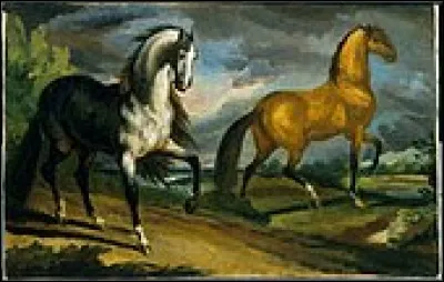 Qui a peint cette huile sur toile nommée "Chevaux" ?