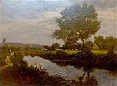 Qui a peint cette peinture nommée "L'Odet aux environs de Quimper" entre 1855 et 1858 ?