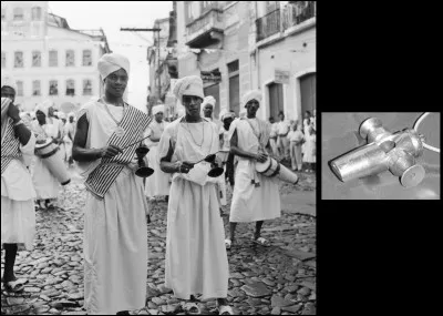 Et pour en finir avec la batucada, voici un instrument qui se joue à gogo : l'agogô (à gauche). Mais qu'est-ce donc, à droite ? C'est ''l'apito'', qui est ... (Complétez !)