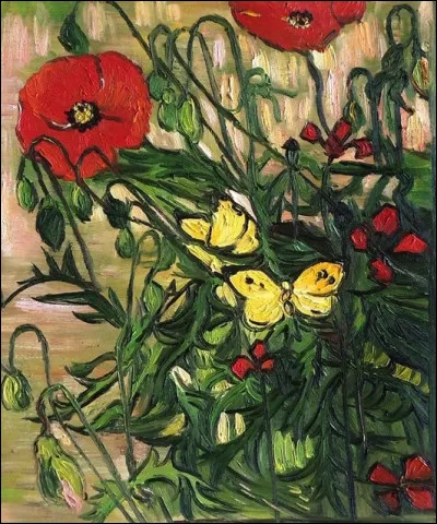Qui a peint "Coquelicots et papillons" ?