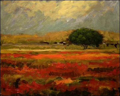 A qui doit-on cette toile intitulée "Champ de coquelicots" ?