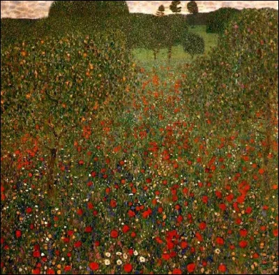 Qui a peint cette toile intitulée "Champ de coquelicots" ?