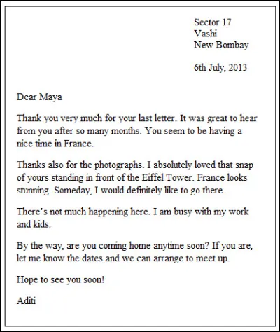 Qui communique dans la lettre ?