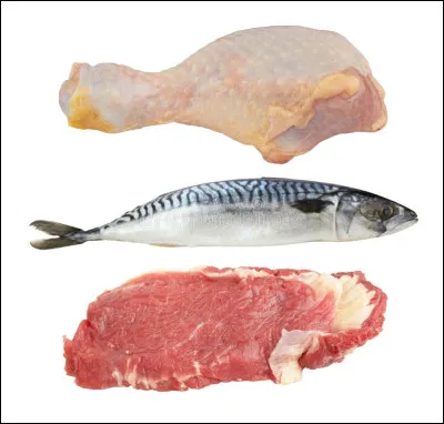 Tu manges de la viande, du poisson ou du poulet :