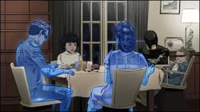 Ugo Bienvenu peint, et dessine des bandes dessinés. Cette oeuvre semble proche d'une scène révélatrice du film... ?