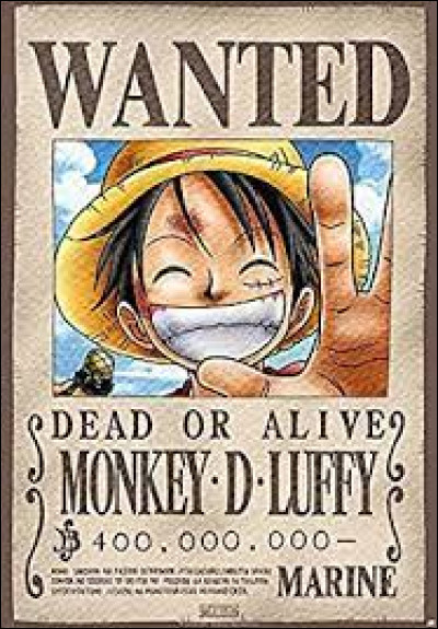 Quel est le montant de la première prime de Luffy ?