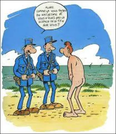 L'auvergnat est nu sur la plage !