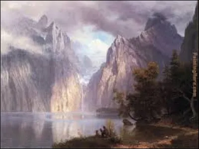 Le peintre Albert Bierstadt est l'auteur de ce magnifique paysage (il s'agit de la Sierra Nevada), qu'on croirait tiré de... ?