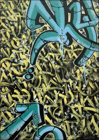 Julien Lebbihi a réalisé cette oeuvre abstraite (sans titre) qui fait penser au film angoissant... ?