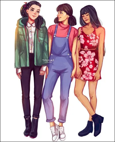 Comment s'appellent ces trois personnages ?