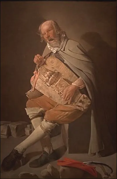 Qui est le peintre de ce joueur de vielle ?