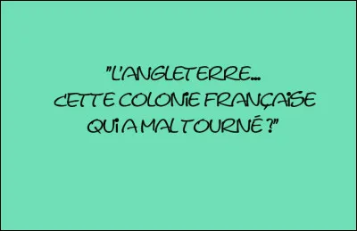 Le "contentieux" franco-anglais est donc historique, surtout si l'on y mêle, justement, un peu d'Histoire ! Qui aurait prononcé la phrase ci-dessus ?
